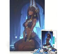 Rompecabezas de 1000 Piezas para Adolescentes Arte de Chica Anime con Diosa egipcia, Juguetes para armar, decoración de Pared, con Piezas de Formas aleatorias Que encajan Perfectamente 38x26cm
