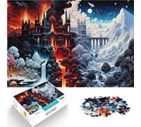 Rompecabezas de 1000 Piezas para Adolescentes Arte de fantasía épica Difícil y desafío Decoración de Pared cumpleaños y Navidad 75x50cm