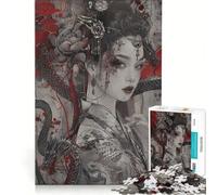 Rompecabezas de 1000 Piezas para Adolescentes Arte de geishas y Dragones, Juegos educativos, Carrera de Velocidad Manual, colección de Artistas, Bellas Artes 38x52cm