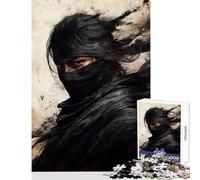 Rompecabezas de 1000 Piezas para Adolescentes Arte de Grafiti de Shadow Warrior Juego práctico para Toda la Familia Juguetes de Bricolaje Cada Pieza es única (52x38cm)