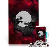 Rompecabezas de 1000 Piezas para Adolescentes Arte de Humo de dragón Juego práctico con Piezas de Formas aleatorias Que se entrelazan Completamente 50x70cm
