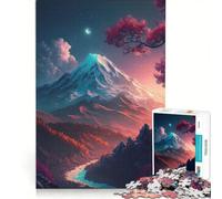Rompecabezas de 1000 Piezas para Adolescentes, Arte de Paisaje fantástico, Juegos relajantes, desafiante para completar, Mejora el Amor Entre Parejas 50x75cm