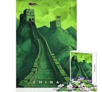 Rompecabezas de 1000 Piezas para Adolescentes Arte de Propaganda China Juguetes de Bricolaje Regalo de cumpleaños Juegos Familiares con Piezas de Formas aleatorias Totalmente entrelazadas 38x52cm