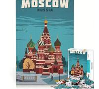 Rompecabezas de 1000 Piezas para Adolescentes Arte de Viajes a Moscú Rusia Juegos educativos ensamblaje de Patrones colección de Artistas Bellas Artes 38x26cm