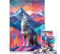 Rompecabezas de 1000 Piezas para Adolescentes Arte del aullido de Serenidad Regalos de Juegos desafiantes Regalo Divertido 75x50cm