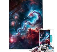 Rompecabezas de 1000 Piezas para Adolescentes Arte del dragón Nebulosa desafío Educativo decoración de Pared Juegos relajantes para Mayores de 14 años (50x75cm)