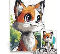 Rompecabezas de 1000 Piezas para Adolescentes: Arte del Zorro Curioso, Juegos para Toda la Familia, Diversión en Familia, Colección de Artistas, Bellas Artes 38x26cm