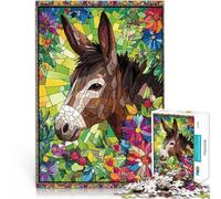 Rompecabezas de 1000 Piezas para Adolescentes Arte en Mosaico de burros Desafiante Difícil Interacción Entre Padres e Hijos 75x50cm