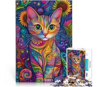 Rompecabezas de 1000 Piezas para Adolescentes Arte ESTÉTICO DE Gatos Juguetes de Bricolaje Interacción Entre Padres e Hijos 38x26cm