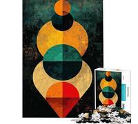 Rompecabezas de 1000 Piezas para Adolescentes Arte geométrico Abstracto Rompecabezas para Adultos Juegos relajantes desafío difícil cumpleaños (tamaño 38x52cm)