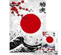 Rompecabezas de 1000 Piezas para Adolescentes Arte japonés La Gran Ola decoración del hogar Juguetes Regalo para cumpleaños Juego Educativo Cada Pieza es única tamaño 38x52cm