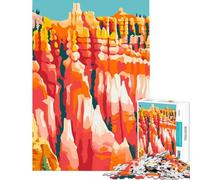 Rompecabezas de 1000 Piezas para Adolescentes Arte Minimalista de la Naturaleza de Utah Juego desafiante Juguete para ejercitar la Mente antiestrés Regalo de cumpleaños tamaño 75x50cm