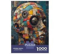 Rompecabezas De 1000 Piezas para Adolescentes Artificial Intelligence Head Rompecabezas para Adultos Juguetes DIY Desafío Difícil Regalos para Amigos Y Familiares 52x38cm/1000pcs