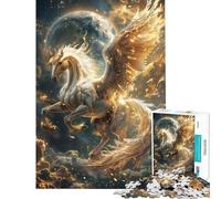 Rompecabezas de 1000 Piezas para Adolescentes Ascenso de Pegaso Celestial Difícil y desafiante Juego práctico de análisis y lógica para Mayores de 14 años (50x75cm)