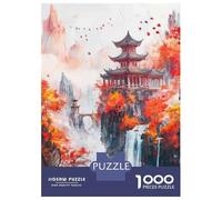 Rompecabezas De 1000 Piezas para Adolescentes Asian Waterfall Landscape Rompecabezas para Adultos Juegos Familiares Decoración Gran Regalo para Jugar 38x26cm/1000pcs