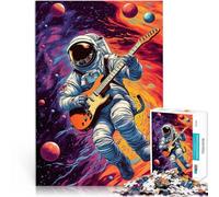 Rompecabezas de 1000 Piezas para Adolescentes Astro Tocando Guitarras Análisis y lógica con Piezas de Formas aleatorias Que se entrelazan Completamente 52x38cm