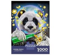 Rompecabezas De 1000 Piezas para Adolescentes Astronaut Giant Panda Rompecabezas para Adultos Juego Familiar Análisis Y Lógica Actividades Divertidas En Casa 52x38cm/1000pcs