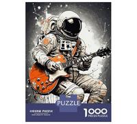 Rompecabezas De 1000 Piezas para Adolescentes Astronaut Guitar Music Rompecabezas para Adultos Juegos Relajantes Desafío Difícil Diversión En Casa Actividades, 52x38cm/1000pcs