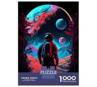 Rompecabezas De 1000 Piezas para Adolescentes Astronaut in Outer Space Rompecabezas para Adultos Juego Familiar Pero Divertido Y Humorístico Regalos para Reducir El Estrés 38x26cm/1000pcs