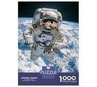 Rompecabezas De 1000 Piezas para Adolescentes Astronaut in Space Above Earth Rompecabezas para Adultos Juegos Divertidos Regalos para Mujeres Desafiantes De Completar 52x38cm/1000pcs