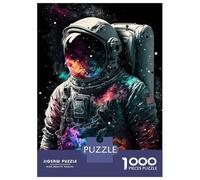 Rompecabezas De 1000 Piezas para Adolescentes Astronaut in Space Poster, Picture, Metal Print, Paint by Atlas McGuire Rompecabezas para Adultos Juegos Familiares Mejora La Memoria CU