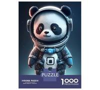 Rompecabezas De 1000 Piezas para Adolescentes Astronaut Panda Bear Rompecabezas para Adultos Juegos Divertidos para Aliviar El Estrés En Cumpleaños Y Navidad 38x26cm/1000pcs