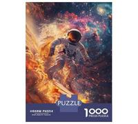 Rompecabezas De 1000 Piezas para Adolescentes Astronaut Space Surfing Rompecabezas para Adultos Juguetes Antiestrés Regalos De Desafío Difícil para Amigos Y Familiares 38x26cm/1000pcs