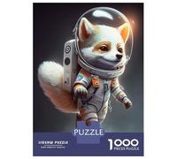 Rompecabezas De 1000 Piezas para Adolescentes Astronaut Space Wolf Rompecabezas para Adultos Juegos Relajantes Decoración De Pared 38x26cm/1000pcs