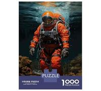 Rompecabezas De 1000 Piezas para Adolescentes Astronaut Underwater Suit Rompecabezas para Adolescentes Juguetes Antiestrés Regalo De Cumpleaños para Cumpleaños, Navidad 38x26cm/1000pcs