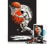 Rompecabezas de 1000 Piezas para Adolescentes Astronauta,Baloncesto,Arte de Borde Exacto,Juguete de Entrenamiento Cerebral,Juego para Momentos Acogedores,Decoración Navideña (38x26cm)