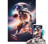 Rompecabezas de 1000 Piezas para Adolescentes Astronauta Baloncesto Ayuda a ejercitar el Cerebro el análisis y la lógica Juegos Divertidos para Mayores de 14 años (50x75cm)