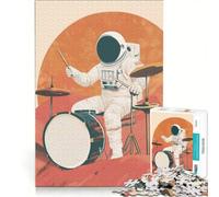 Rompecabezas de 1000 Piezas para Adolescentes: Astronauta, batería, música, Mediados de Siglo, Juego práctico, Montaje de Patrones, cumpleaños y Navidad 50x75cm