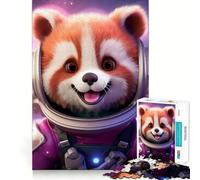 Rompecabezas de 1000 Piezas para Adolescentes Astronauta,bebé Panda Rojo,Corte Suave,Juego de lógica,Tiempo de Juego Relajante,Regalo de cumpleaños para Aficionados (38x26cm)