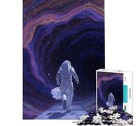 Rompecabezas de 1000 Piezas para Adolescentes Astronauta Corriendo a través de un Portal Espacial Actividades Divertidas para Hacer en casa Regalo de cumpleaños Juegos educativos para Mayores