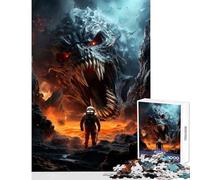 Rompecabezas de 1000 Piezas para Adolescentes Astronauta de la Mala Suerte Juguete Educativo Gran Regalo para Juegos Juego de ingenio con Piezas de Forma aleatoria Totalmente entrelazadas 38x52cm