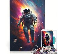 Rompecabezas de 1000 Piezas para Adolescentes: Astronauta del Big Bang, Juegos educativos, Entrena tu Cerebro y Tus Manos, colección de Artistas, Bellas Artes 38x52cm