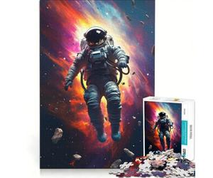 Rompecabezas de 1000 Piezas para Adolescentes: Astronauta del Big Bang, Juegos educativos, Entrena tu Cerebro y Tus Manos, colección de Artistas, Bellas Artes 38x52cm