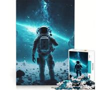 Rompecabezas de 1000 Piezas para Adolescentes: Astronauta en el océano Juegos educativos, desafío exigente, Regalo de cumpleaños 38x26cm