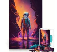 Rompecabezas de 1000 Piezas para Adolescentes Astronauta en la dimensión 38x26cm Juego de lógica de Corte Suave para un Tiempo de Juego Relajante Regalo Ideal para cumpleaños y aficiones