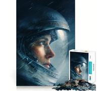 Rompecabezas de 1000 Piezas para Adolescentes Astronauta en una ventisca,Encaje, Arte,Juego Mental,Regalo,Tiempo de Descanso,diversión,Navidad,Ocio,Arte (50x75cm)