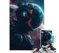 Rompecabezas de 1000 Piezas para Adolescentes Astronauta Explorador del Cosmos Juego Educativo desafío Juguete Juego Familiar antiestrés Regalo de cumpleaños (tamaño 50x75cm)