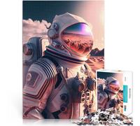 Rompecabezas de 1000 Piezas para Adolescentes Astronauta Extraterrestre Viaje Espacial Aprendizaje Educativo Buen Regalo 52x38cm