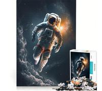 Rompecabezas de 1000 Piezas para Adolescentes: Astronauta flotando en el Espacio Juego práctico para divertirse en Familia Ideal para Decorar el Escritorio 38x52cm