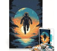 Rompecabezas de 1000 Piezas para Adolescentes: Astronauta flotando en la Tierra, decoración de Pared, Juguete para divertirse en Familia, para Fortalecer el Amor Entre Parejas 50x75cm