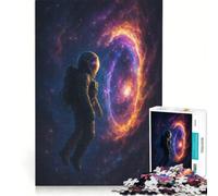Rompecabezas de 1000 Piezas para Adolescentes: Astronauta Frente a una Nebulosa Juego práctico, Divertido y con Humor Regalo Ideal para Amigos y Familiares 38x52cm