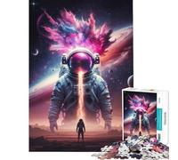 Rompecabezas de 1000 Piezas para Adolescentes Astronauta Fuga Cósmica Juego práctico y adictivo Juguetes para Cultivar la Paciencia Gran Regalo Un Reto difícil (Tamaño 50x75cm)