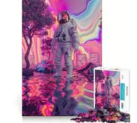 Rompecabezas de 1000 Piezas para Adolescentes Astronauta,Mirada a Distancia,Corte preciso,Decoración,Juego cognitivo,Juguete,Tiempo Libre, Relajante (38x52cm)
