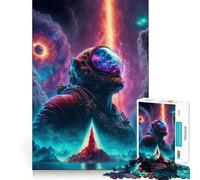 Rompecabezas de 1000 Piezas para Adolescentes Astronauta,Mundos Místicos,Bordes Limpios,Juego de Pensamiento,Juego Lento,Actividad Divertida para Cumpleaños (38x26cm)