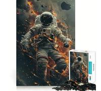 Rompecabezas de 1000 Piezas para Adolescentes Astronauta,Páramo Cósmico,Decoración,Juego Cognitivo,Juguete para el Tiempo Libre,Regalo Navideño para la Relajación (38x26cm)