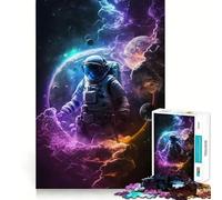 Rompecabezas de 1000 Piezas para Adolescentes Astronauta perdido en el Espacio,Encaje, Arte,Juego Mental,Regalo,Tiempo de Descanso,diversión,Navidad,Arte de Ocio (50x75cm)